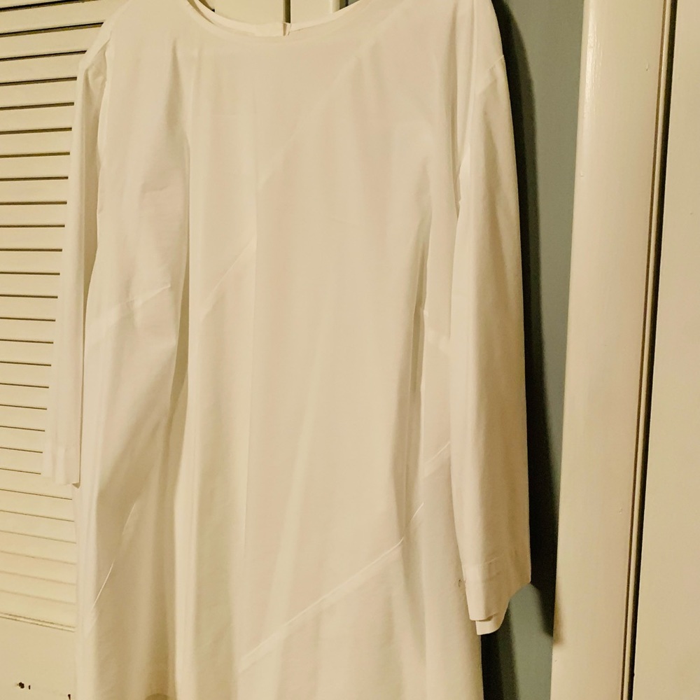 J Jill White Bias Cut Dress Shirt 2X